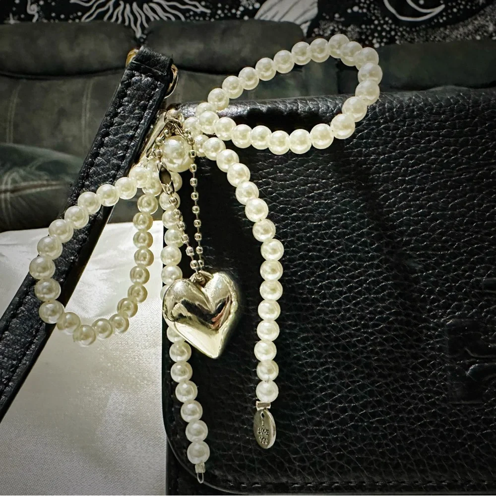 Vintage style Tory Burch small crossbody Bag Black Leather - Picture 17 of 17